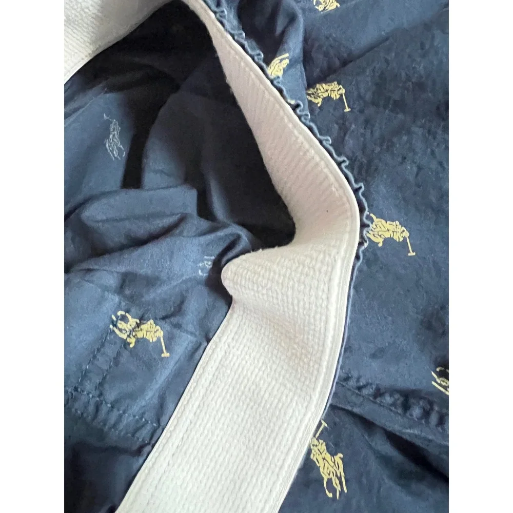 Polo‎ Ralph Lauren Mens Navy Gold All Over Pony Logo Woven Boxers Large 2-Pack